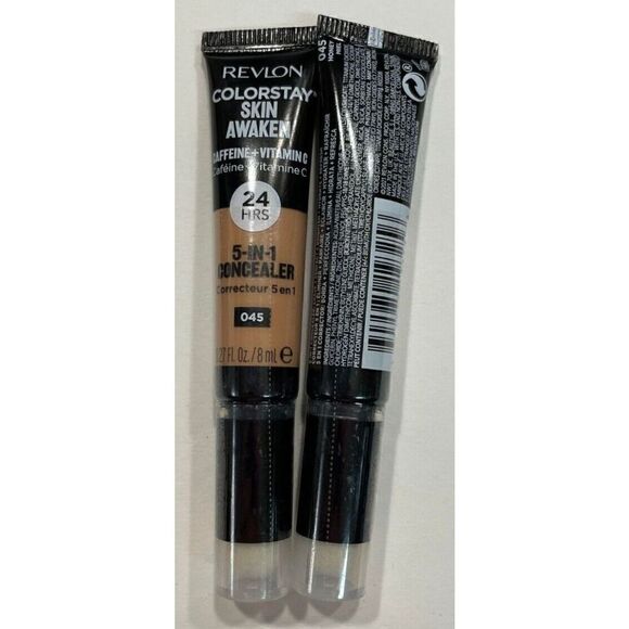 2 Revlon Colorstay Skin Awaken Caffeine Vitamin C 5in1 Concealer 045 Honey - Picture 1 of 1